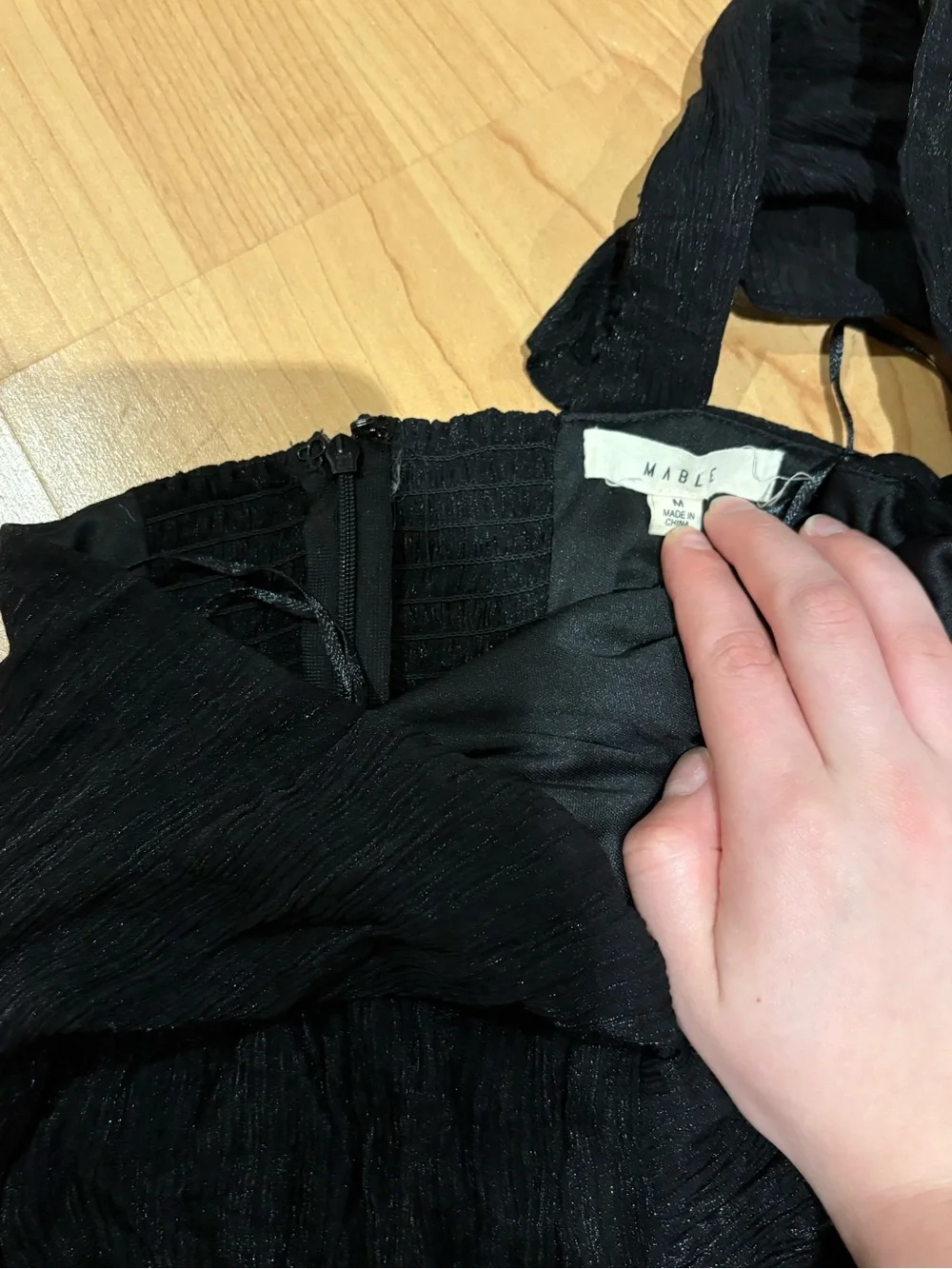 Mable Black One-Shoulder Ruffle Dress - Picture 4 of 5